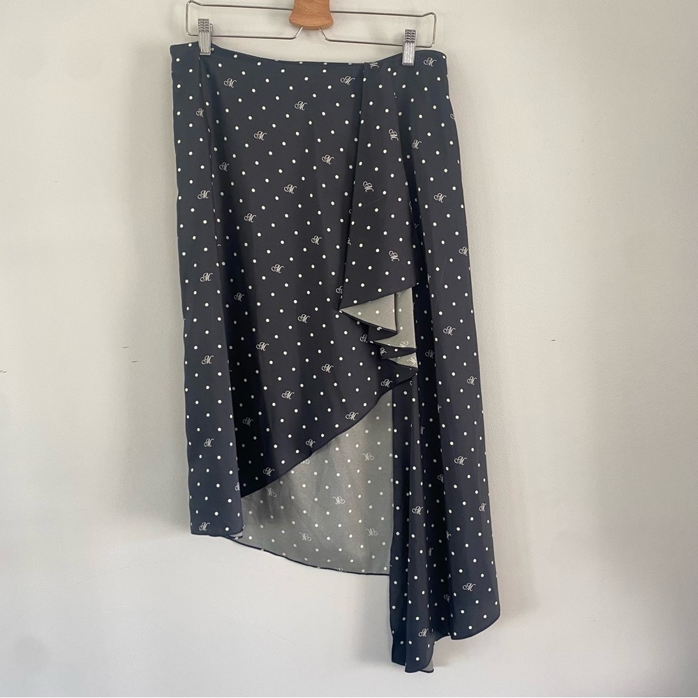 MONSE M Dot Cascade Slip Skirt Black 10 - Picture 4 of 16